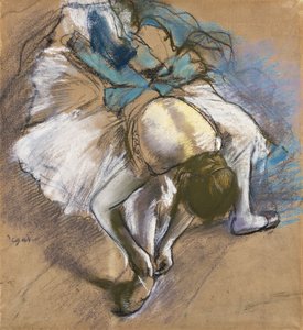 Danseuse attachant son chausson, c.1880-1885 - Edgar Degas