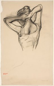 Danseuse, demi-corps, bras croisés derrière la tête - Edgar Degas
