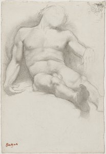 Étude - Homme Nu Couché - Edgar Degas