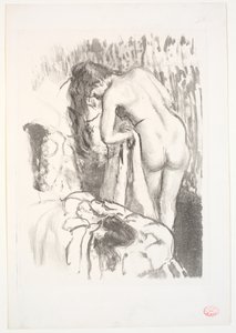 Femme nue debout à sa toilette - Edgar Degas