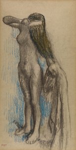 Femme se coiffant, c.1887-90 - Edgar Degas