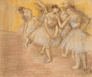Cinq danseurs sur scène, c.1906-08 - Edgar Degas