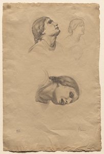 Quatre études de la tête d