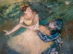 Arlequin et Colombine (détail) - Edgar Degas