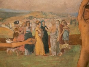 Petites filles spartiates provoquant des garçons (détail) - Edgar Degas