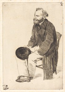 Manet assis, tourné à gauche - Edgar Degas