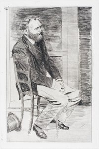 Manet assis, tourné vers la droite - Edgar Degas