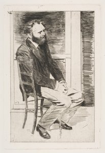 Manet assis, tourné vers la droite, 1864-65 - Edgar Degas