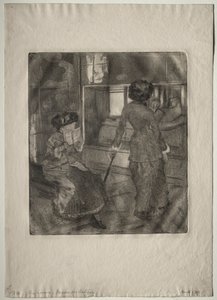 Mary Cassatt au Louvre : La galerie étrusque, 1879-1880 - Edgar Degas