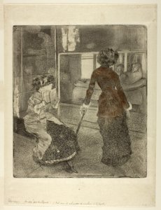 Mary Cassatt au Louvre : La Galerie étrusque, 1879-80 - Edgar Degas