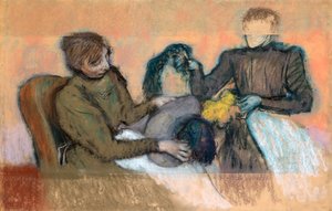 Modiste fournissant un chapeau, 1898