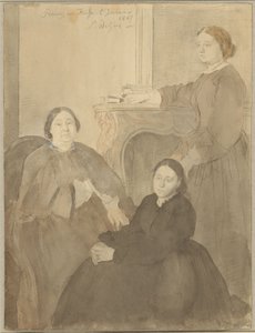 Mme Michel Musson et ses filles, Estelle et Désirée - Edgar Degas
