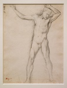 Visage nu, bras levés, vers 1859-1861 - Edgar Degas