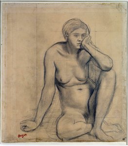 Femme nue assise Étude pour « Scène de guerre au Moyen Âge »