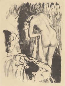 Femme nue debout, à sa toilette - Edgar Degas