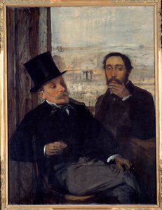 Autoportrait avec le peintre Evariste de Valernes (1816-1896) - Edgar Degas