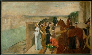 Semiramis construisant Babylone (huile sur toile) - Edgar Degas
