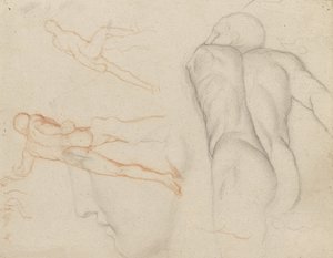 Études du "Gladiateur Borghèse", c.1856-57 - Edgar Degas