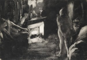 Au coin du feu, vers 1876-77 - Edgar Degas
