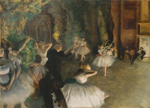 La répétition du ballet sur scène, vers 1878-79