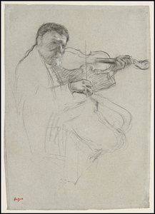 Le violoniste, étude pour "La répétition"