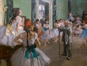 La classe de danse (détail). Commence en 1873, se termine en 1875-1876. Huile sur toile. - Edgar Degas