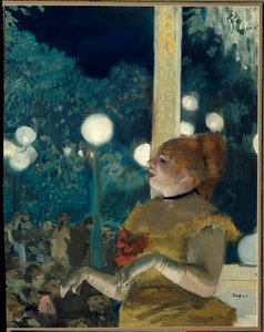 Le chant du chien (Emma Valladon dite Thérèse (1837-1913) au café-concert) Peinture d