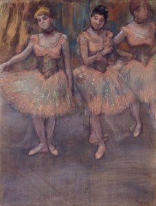Trois danseuses avant la répétition