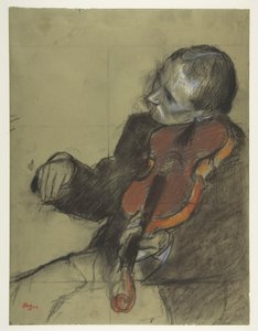 Violoniste, étude pour « La Leçon de danse » - Edgar Degas