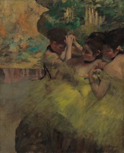 Danseuses jaunes dans les coulisses, 1874-76