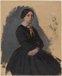Jeune femme en noir - Edgar Degas