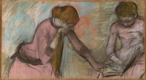 Jeunes filles regardant un album, vers 1884 - Edgar Degas