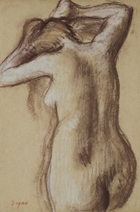 Jeune femme nue se peignant les cheveux, c.1889-90