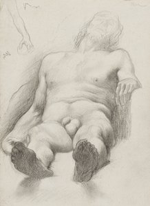 Étude - Homme nu couché, 1856-58
