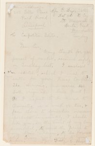 Lettre à un éditeur de concours de journal, 1914-18 - Edgar Fryer