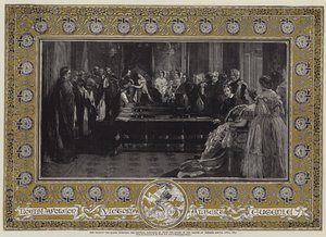 Sa Majesté la Reine investissant l