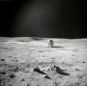 Apollo 14 EVA Vue, surface lunaire, 1971