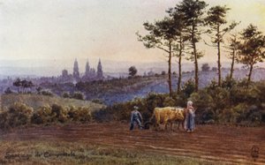 Espagne du Nord : Saint-Jacques-de-Compostelle, depuis la route de Lugo - Edgar T. A. Wigram