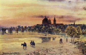Espagne du Nord : Talavera de la Reina, depuis les rives du Tage - Edgar T. A. Wigram