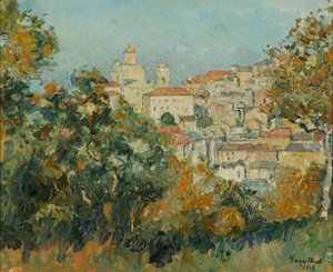 Ferme italienne sur une colline - Edgar Wood