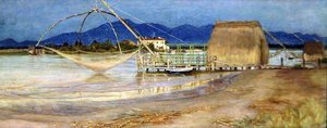 Vue lointaine des montagnes de Carrare - Edith Ridley Corbet