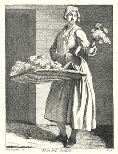 Mon Joli Œillet (gravure) - Edmé (after) Bouchardon