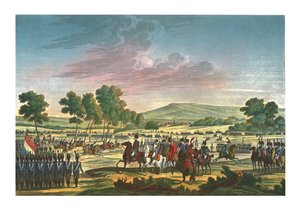 La Garde Impériale manœuvrant en présence des deux empereurs à Tilsit, 28 juin 1807, vers 1850 - Edme Bovinet