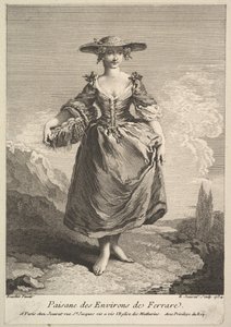 Paysanne de la région de Ferrare, 1734 - Edme Jeaurat