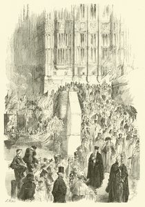 Cérémonie de prestation de serment du Lord Maire de Londres (gravure) - Edmond (after) Morin