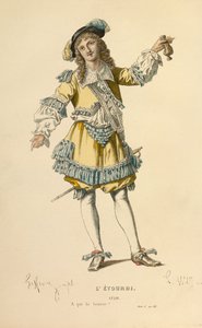 Costume pour le rôle de Lelie, vers 1868 (gravure)