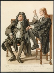 Portait de Monsieur Diafoirus pere et fils, c.1870 (watercolor)
