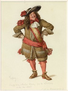 Portrait of Monsieur de Pourceaugnac, c.1870 (watercolor)