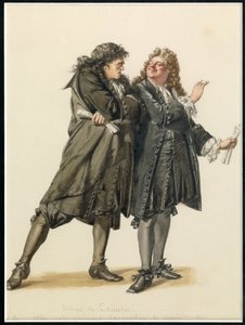 Portrait de Vadius et Trissotin, vers 1870 (aquarelle) - Edmond Aime Florentin Geffroy