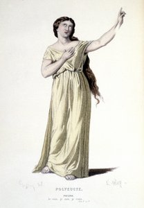 Le personnage de Pauline dans la tragédie Polyeucte martyr - Théâtre complet : (Collection de pièces de Corneille) dessin de Geffroy, gravure de L. Wolff - éd. Laplace, Sanchez et Cie, Paris 1884 - Edmond Aime Florentin Geffroy